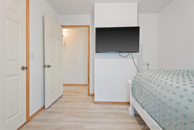 bedroom featuring light hardwood / wood-style flooring