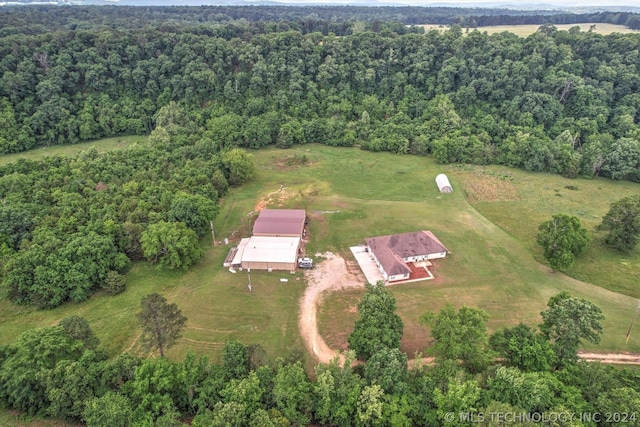 aerial view featuring a rural view