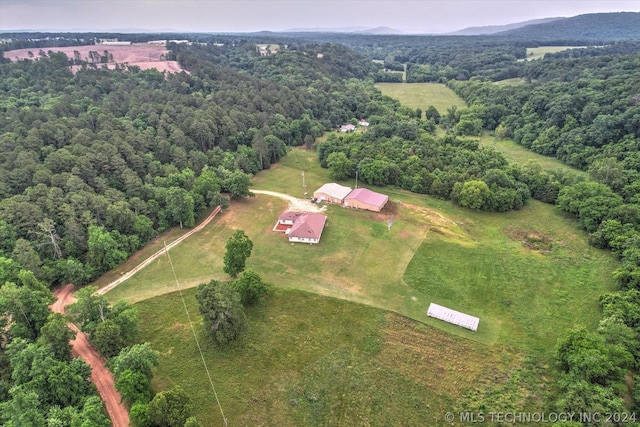 bird's eye view featuring a rural view