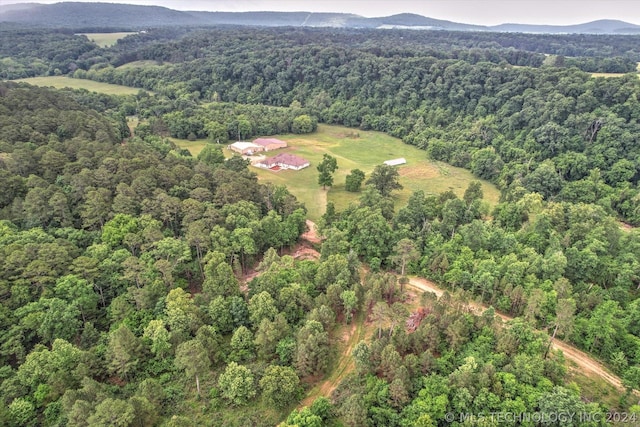 aerial view featuring a mountain view