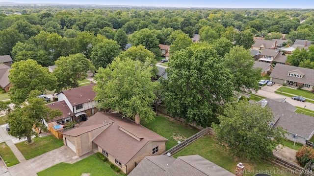 bird's eye view with a residential view