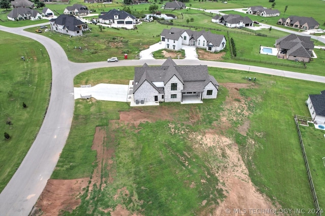 bird's eye view featuring a residential view