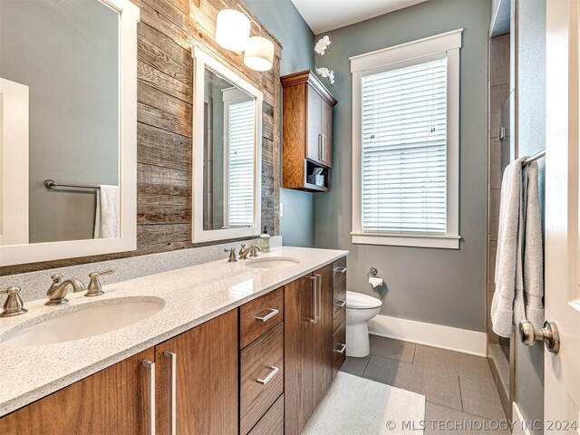 39 Boardwalk St, Carlton Landing, OK 74432 - bathroom with dual vanity, toilet, and tile patterned floors