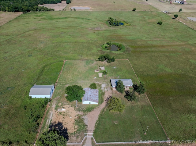 drone / aerial view featuring a rural view