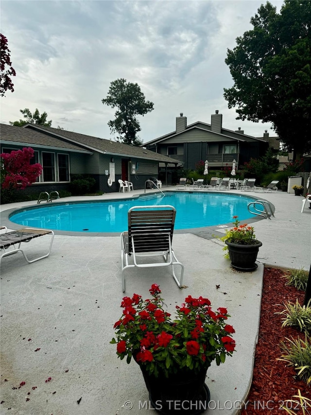 view of pool with a patio