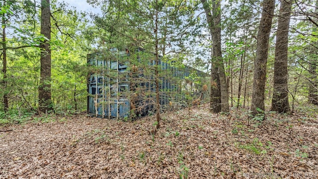 exterior space with an outbuilding