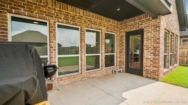 view of patio / terrace with area for grilling