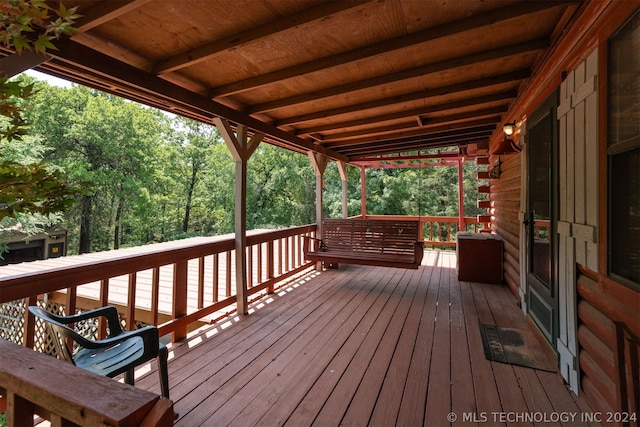 view of wooden terrace