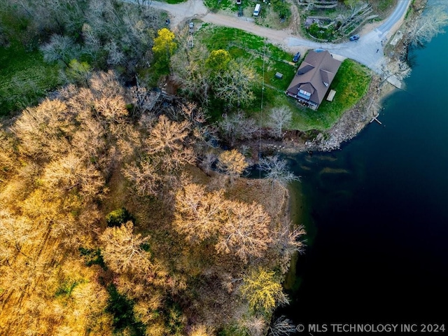 9212 N 447th Rd, Spavinaw, OK 74366 - aerial view featuring a water view