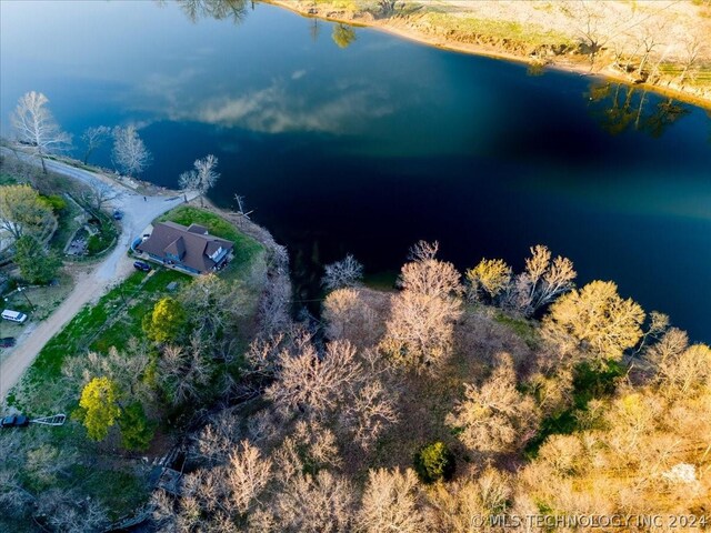 9212 N 447th Rd, Spavinaw, OK 74366 - aerial view with a water view