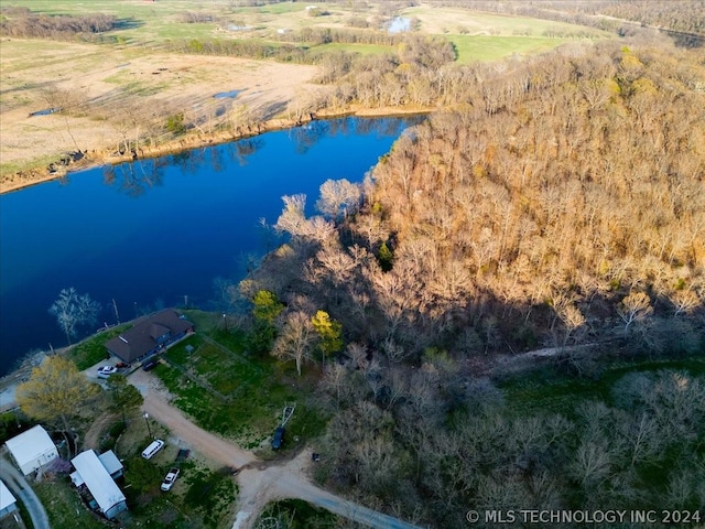 9212 N 447th Rd, Spavinaw, OK 74366 - drone / aerial view with a water view