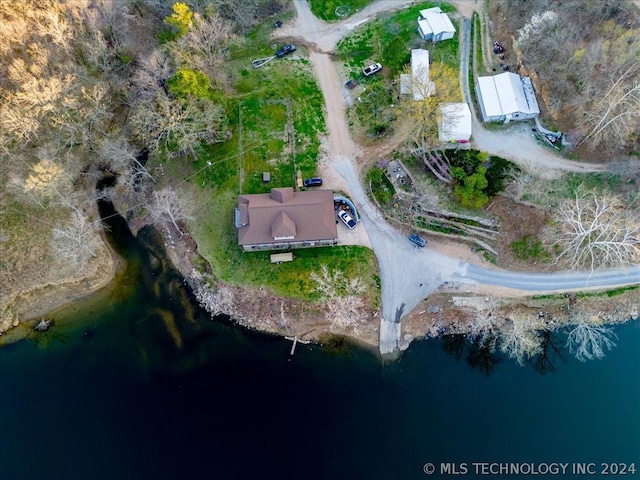 9212 N 447th Rd, Spavinaw, OK 74366 - bird's eye view featuring a water view