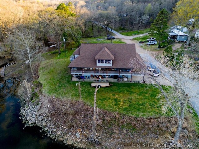 9212 N 447th Rd, Spavinaw, OK 74366 - aerial view featuring a forest view