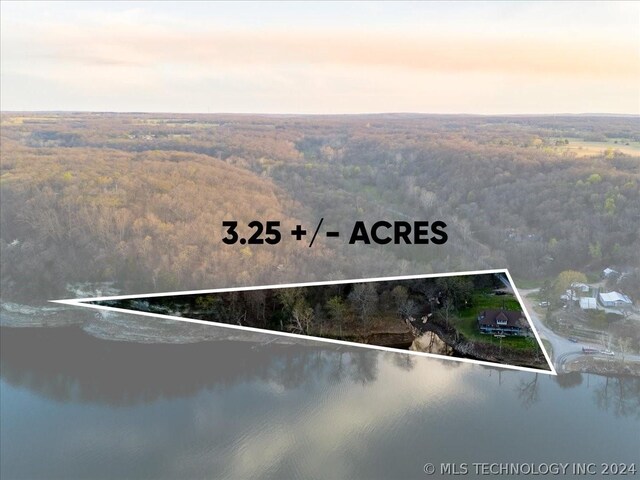 9212 N 447th Rd, Spavinaw, OK 74366 - drone / aerial view featuring a water view