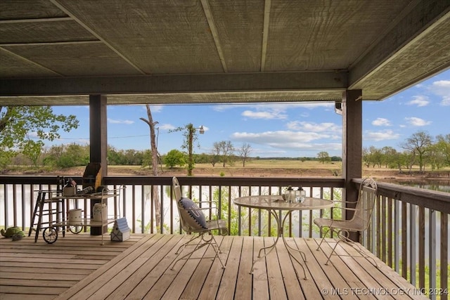 9212 N 447th Rd, Spavinaw, OK 74366 - view of wooden terrace