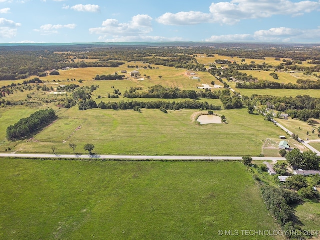 aerial view with a rural view