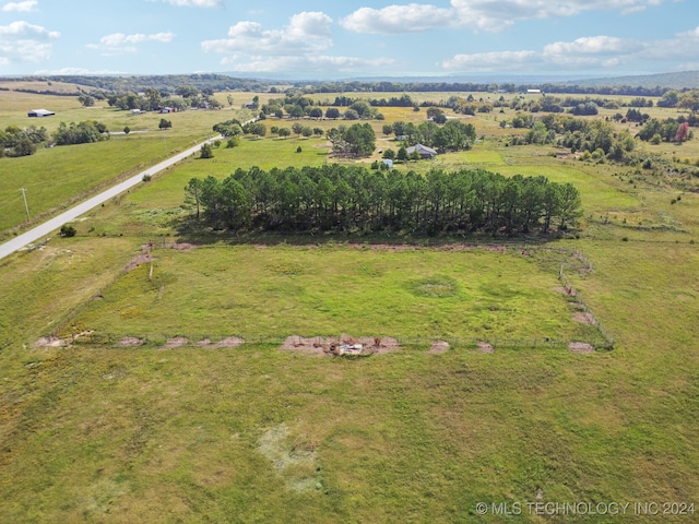 bird's eye view with a rural view