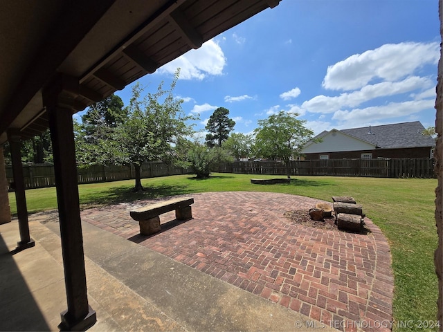 view of patio / terrace featuring a fenced backyard