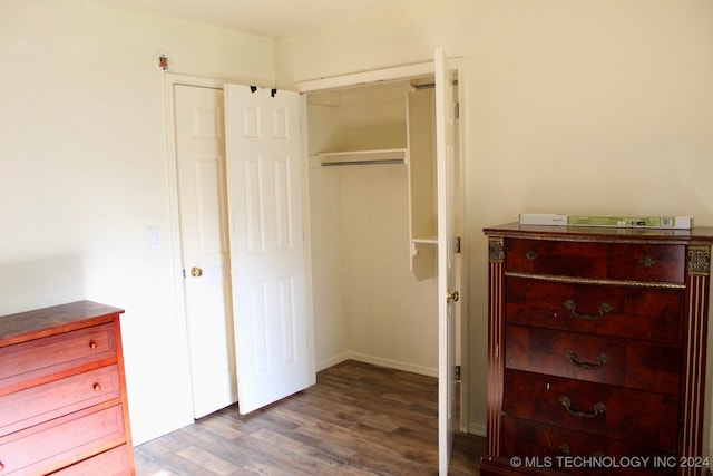 unfurnished bedroom featuring wood-type flooring