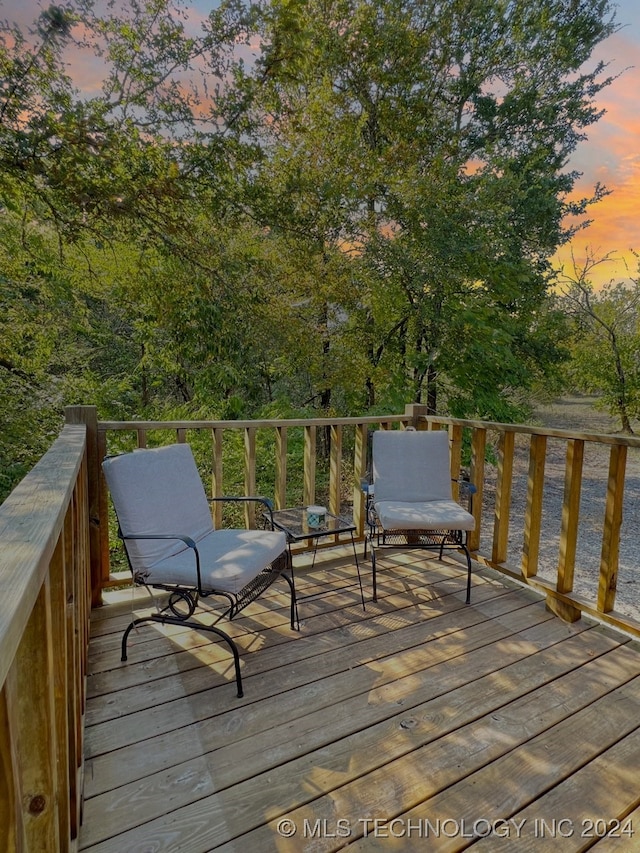 view of deck at dusk