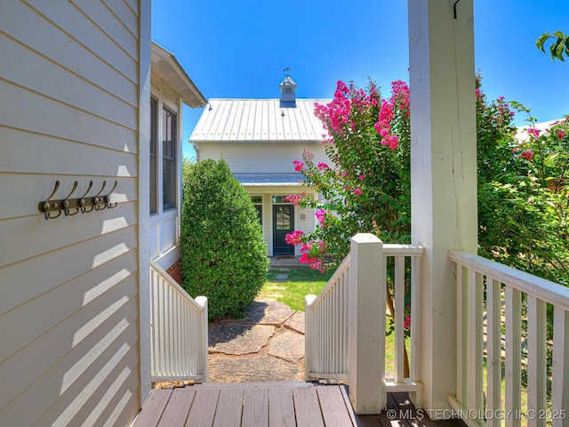 wooden deck with a porch