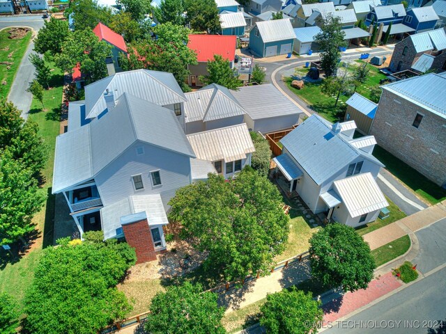 aerial view with a residential view