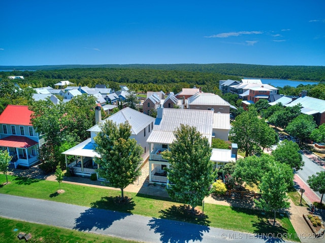 aerial view with a residential view