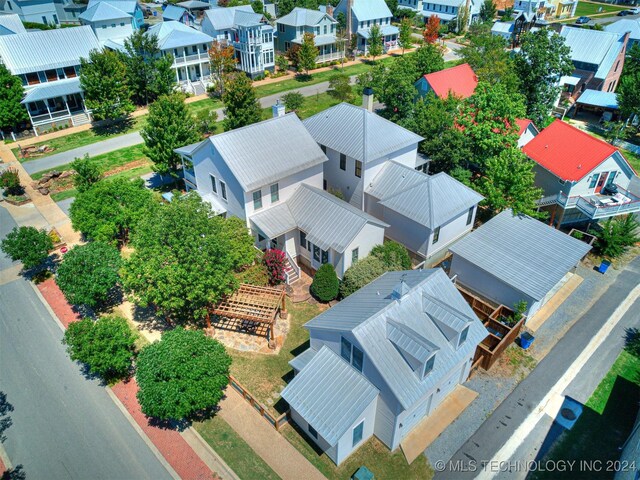 aerial view featuring a residential view