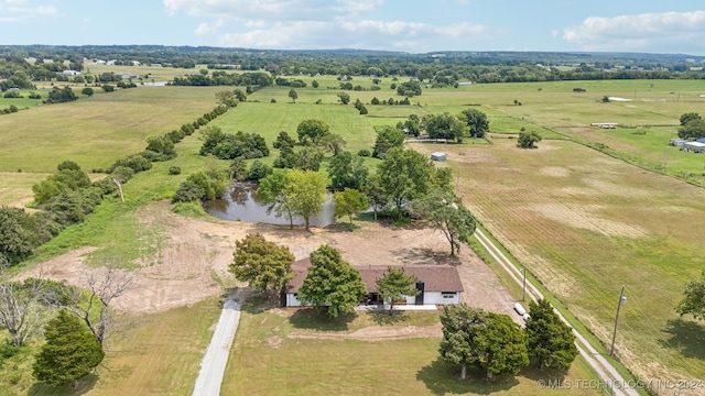 bird's eye view featuring a rural view