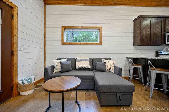 living room featuring hardwood / wood-style floors