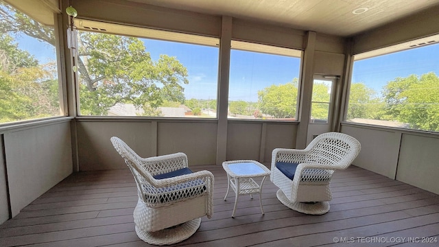 view of sunroom