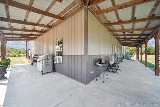 view of patio featuring cooling unit