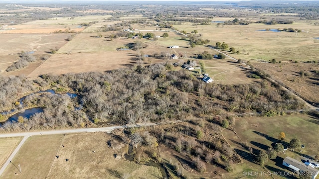 bird's eye view featuring a rural view