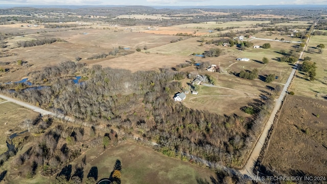 bird's eye view featuring a rural view