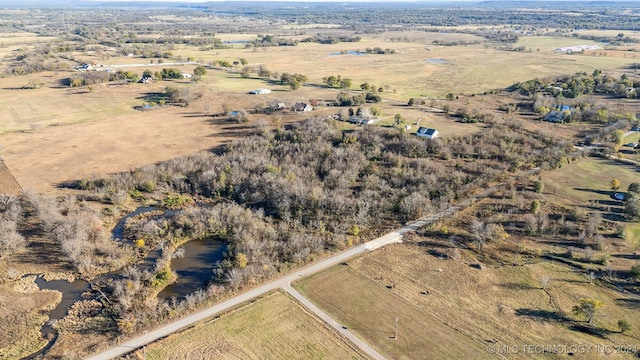 bird's eye view featuring a rural view