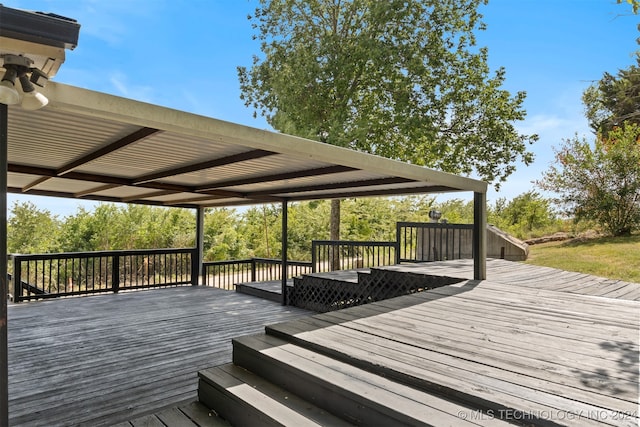 view of wooden terrace