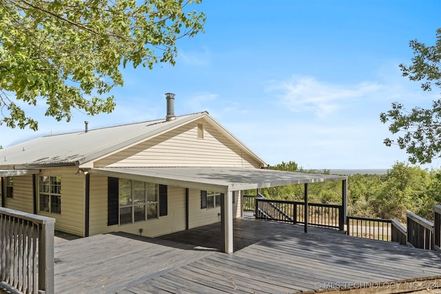 deck with a pergola