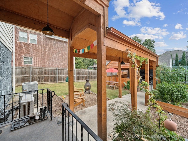 view of patio / terrace with a fenced backyard