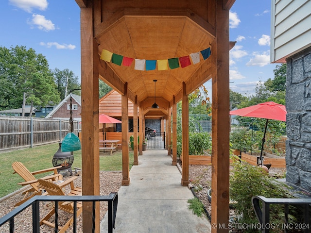 view of patio / terrace featuring a fenced backyard