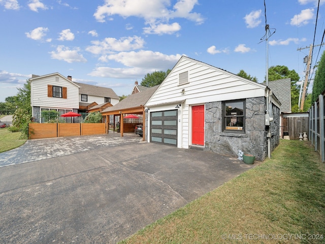 exterior space featuring fence