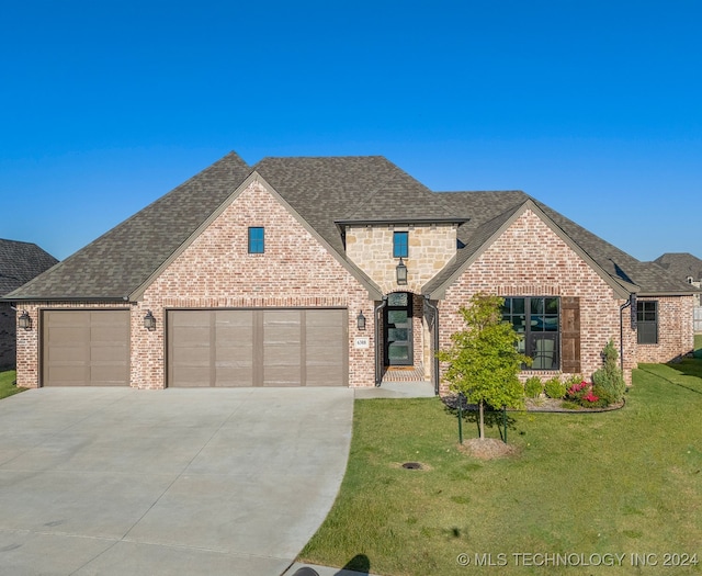 view of front of home with a front yard