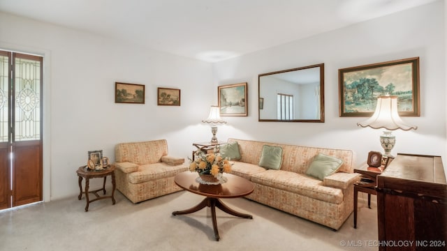 view of carpeted living room