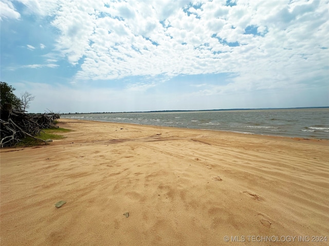 water view with a view of the beach