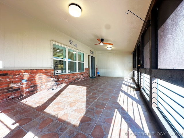 view of patio / terrace with ceiling fan