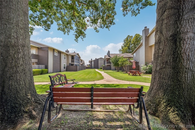 view of community with a yard