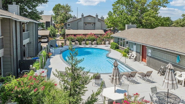 view of pool with a patio