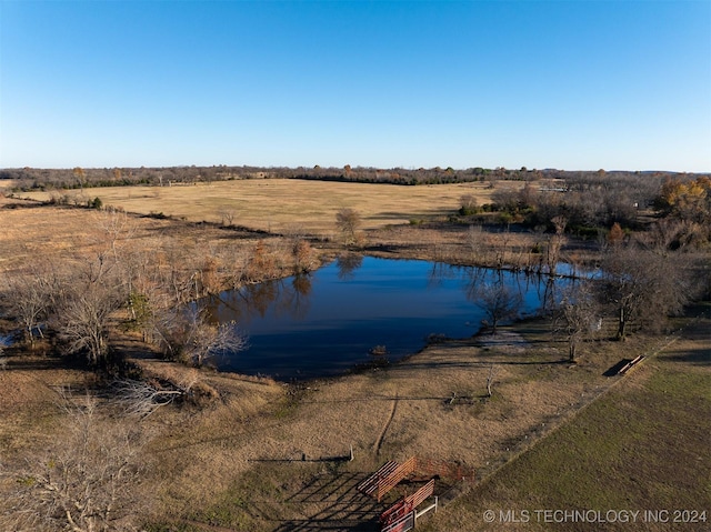 property view of water featuring a rural view