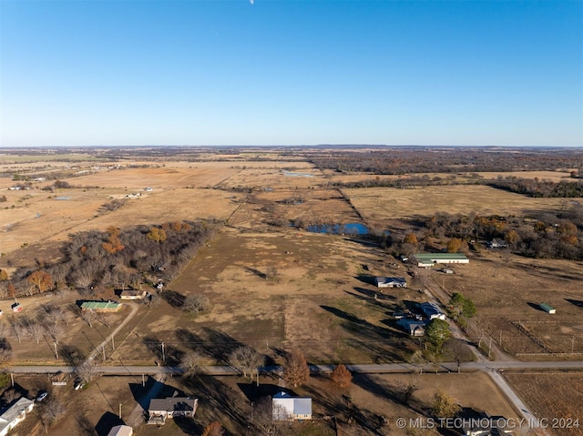 drone / aerial view featuring a rural view