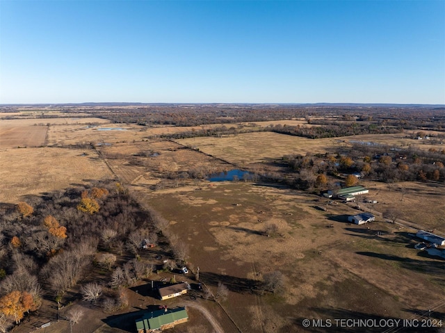 drone / aerial view featuring a rural view