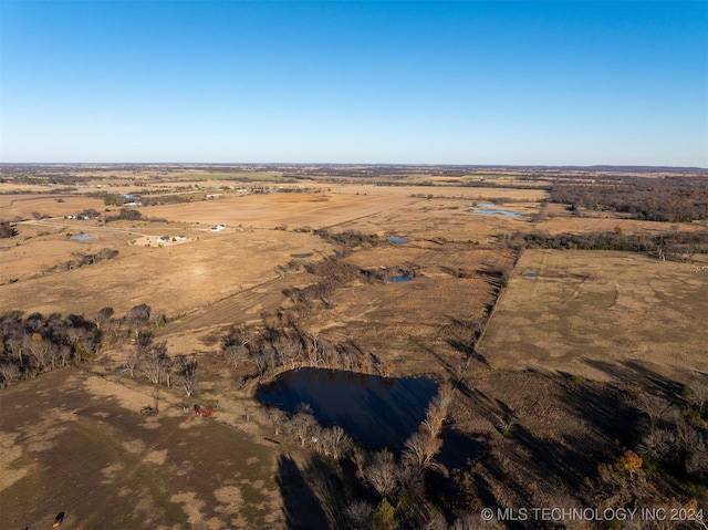 bird's eye view with a rural view